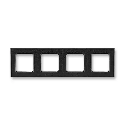 3901H-A05040 63  Rámeček pro elektroinstalační přístroje, čtyřnásobný, onyx / kouřová černá